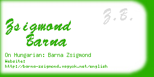 zsigmond barna business card